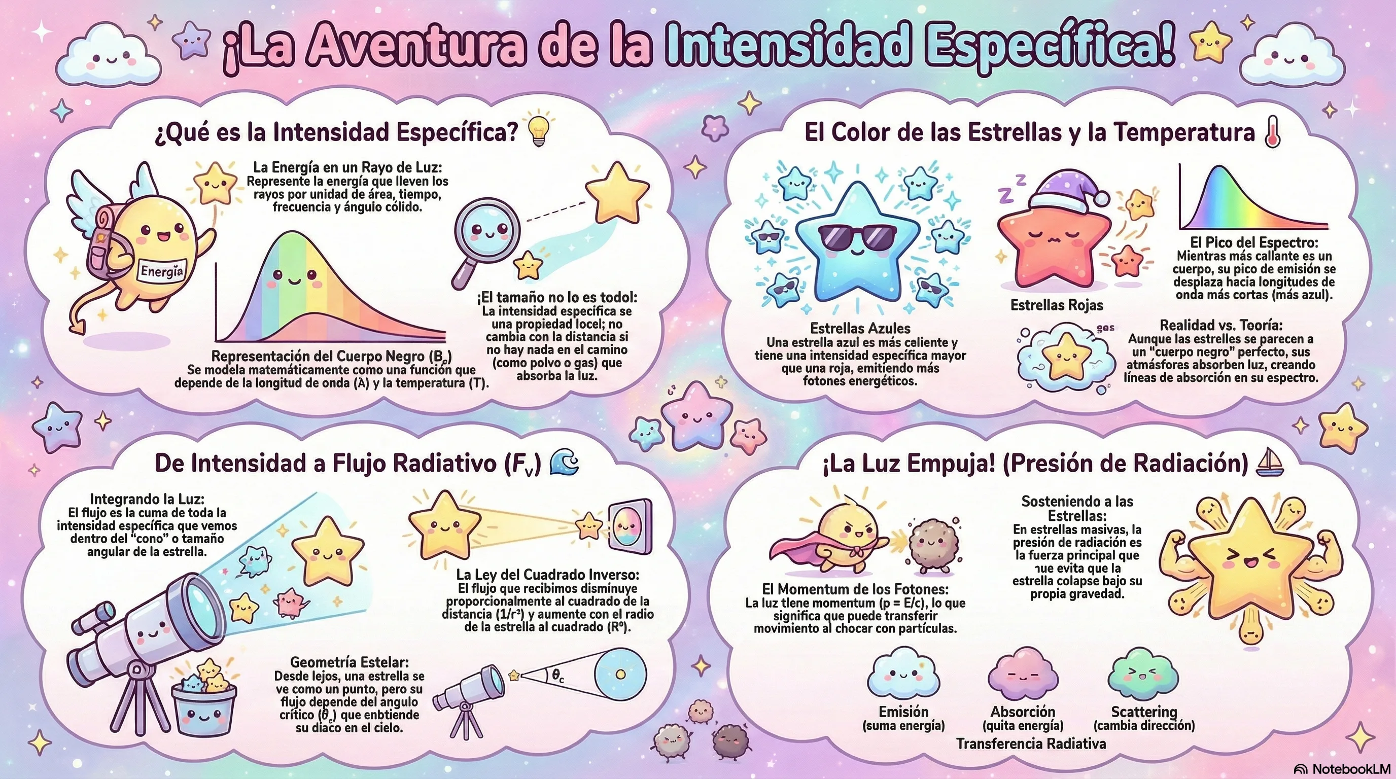 Radiación estelar: intensidad, flujo y presión de radiación · Astronomía General · Clase 5 · Lámina 1