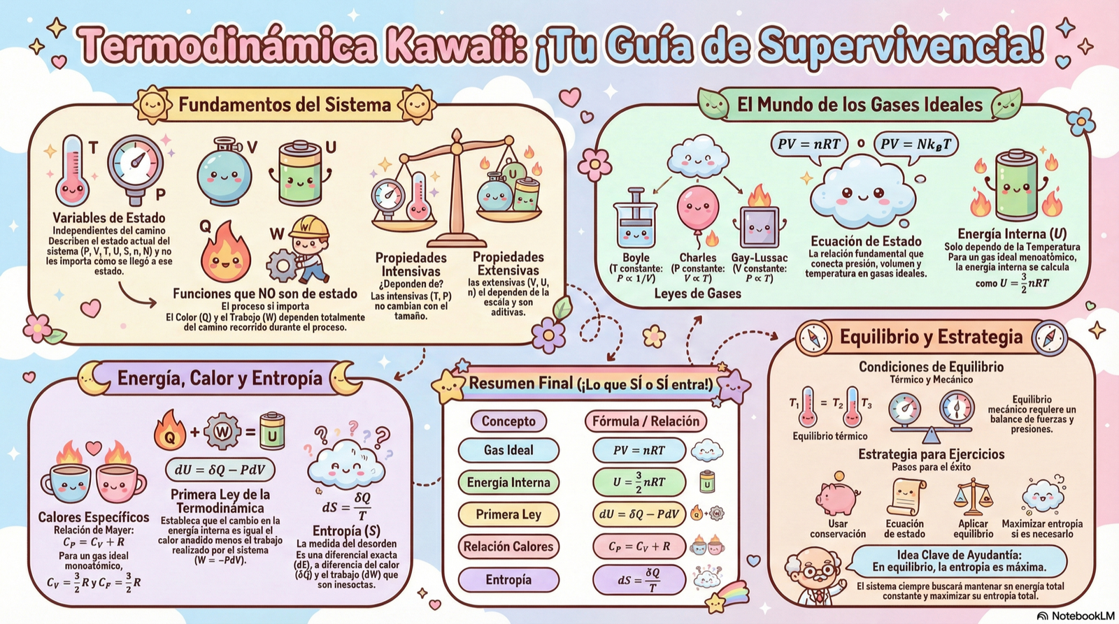Resumen termodinámica · Clases 1 a 7
